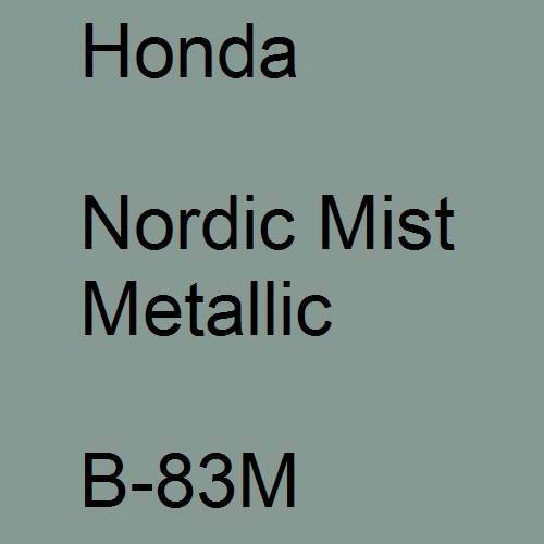 Honda, Nordic Mist Metallic, B-83M.